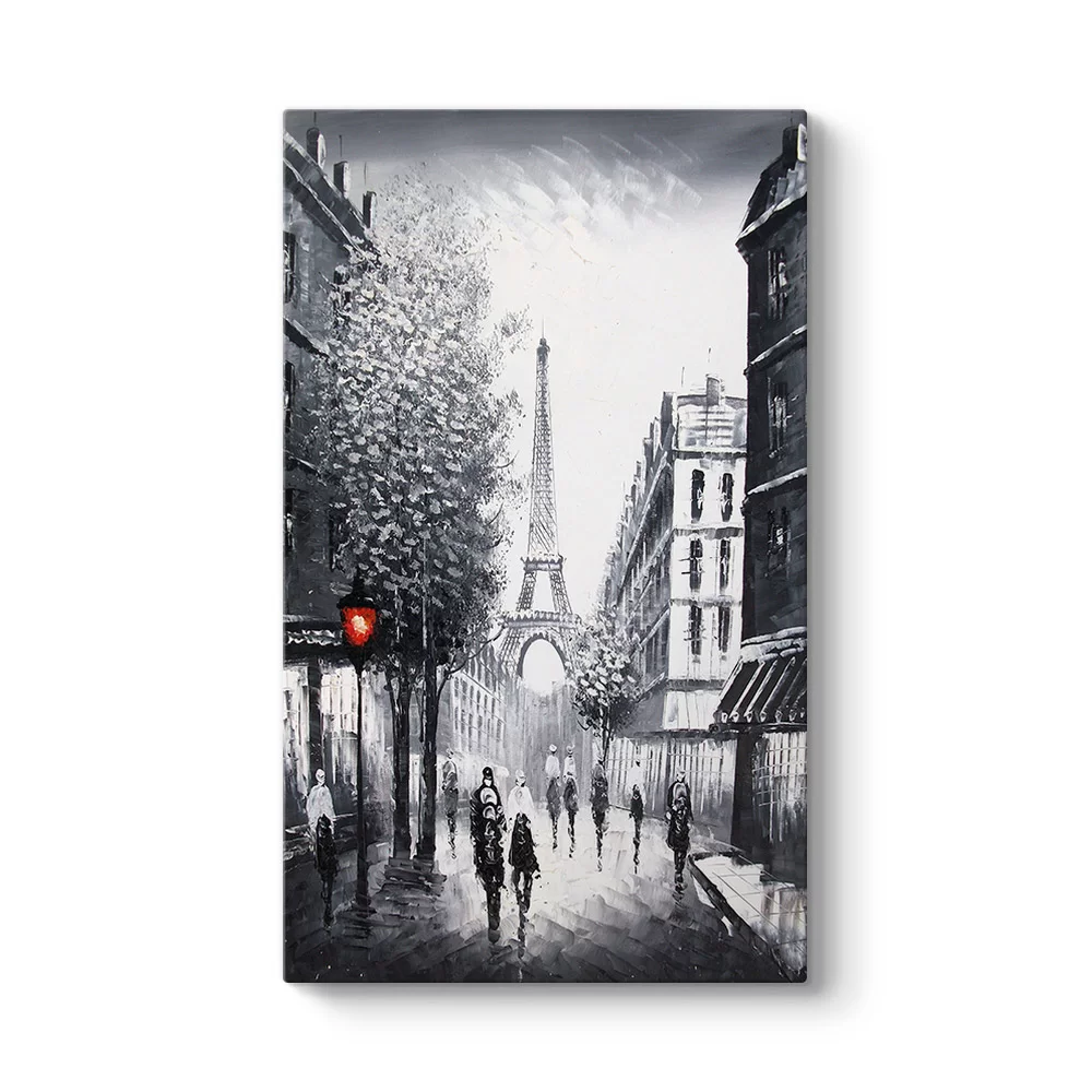 Siyah Beyaz Paris Kule Tablo - Model 35